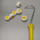 Pipe Paint Roller with Handle kit for Round Gas Pipe, Water PipeFire Pipe, Fence Pipe or Arced Surface|3 PCS Micro Fine and 3 PCS Alternative Rough Fiber Rollers