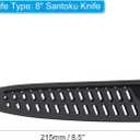 PATIKIL PP Safety Knife Cover Sleeves for 8" Chef Knife, 2 Pack Knives Edge Guard Blade Protector Universal Knife Sheath Portable for Kitchen, Black
