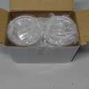 4 Pack Acrylic Qtip Holder Dispenser for Cotton Swabs, Balls, Pads, Floss Picks- Small Clear Acrylic Canister Apothecary Jar Set, Bathroom Essentials Accessories Decor, Vanity Makeup Storage Organizer