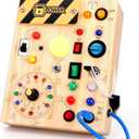 Busy Board for Toddlers - Montessori Educational Toy for 1-3 Year Old Boys & Girls | Travel-Friendly Sensory Learning Activity | Ideal for Kids with Autism(Clocks Busy Board)