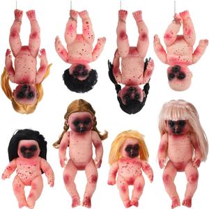8 PCS Halloween Dolls Hanging Decoration - Creepy Scary Haunted Zombie Dolls for Halloween Spooky Horror Ghost Props & Party Decoration