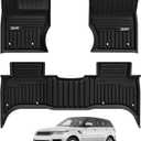 3W Floor Mats Fit Range Rover Sport 2014-2022(Not for Range/Land Rover Discovery Sport) TPE All Weather Custom Fit for Land Rover Sport 1st and 2nd Row Full Set Car Liners - Black