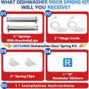 12004119 Dishwasher Door Spring and Cable Kit,Cord Length 11.6 Inch,Include 00754866 kit,Replace AP5953108 PS10061222,Compatible with Bos-ch Dishwasher Parts SHE,SHX,SHP Series