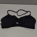 VOYJOY Impact Strappy Sports Bra Adjustable Padded Workout Gym Yoga Bra Crop Top for Women Black Large