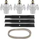 Deck Rebuild Kit Mower Deck Part Rebuild Kit for Toro 50 Timecutter SS5000 SS5035 SS5060 MX5000 MX5060 1 Drive Belt 3 Mower Blades 3 Spindle Assembly
