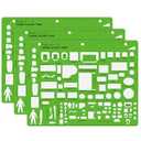 Maitys 3 Pcs Crime Scene Drawing Template Explore Crime Scene Processing Techniques Includes Furniture and Plumbing Cutouts for Accident Reconstruction