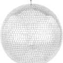 VEVOR Mirror Disco Ball, 16 Inch Party Mirror Ball with Hanging Ring, Large Lightning Disco Ball Party Decorations, Ideal for DJ Club, Stage, Wedding, Birthday, Christmas, New Years Celebration