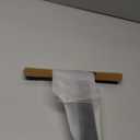 dancemoon JustHang Shower Squeegee for Glass Doors, All-One-Piece Silicone with Built-in Hook Design for Easy Hanging and Cleaning, 10 Inch Black