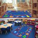 Drydiet 11.8 x 6.6 ft ABC Alphabet Classroom Rug Elementary Daycare Rug