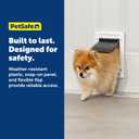 PetSafe Plastic Pet Door - Easy Install for Wood, PVC Metal & Paneled Doors - Rust-Free Plastic Frame - Flap Dimensions 5 1/4" W x 8 1/8" H - for Small Pets Weighing Up to 15 Lb