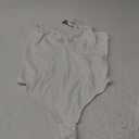 SHAPELLX Women's Shapewear Lace Bodysuit Tummy Control Body Suits Waist Sculpting V Neck Thong Corset Tops (3X-Large, A4-white)