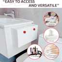 Pad Holder for Bathroom 2 Pack, Wall Mounted Tampon Holder for Bathroom with Lid, Feminine Product Organizer for Home University Apartments Dorm (White)