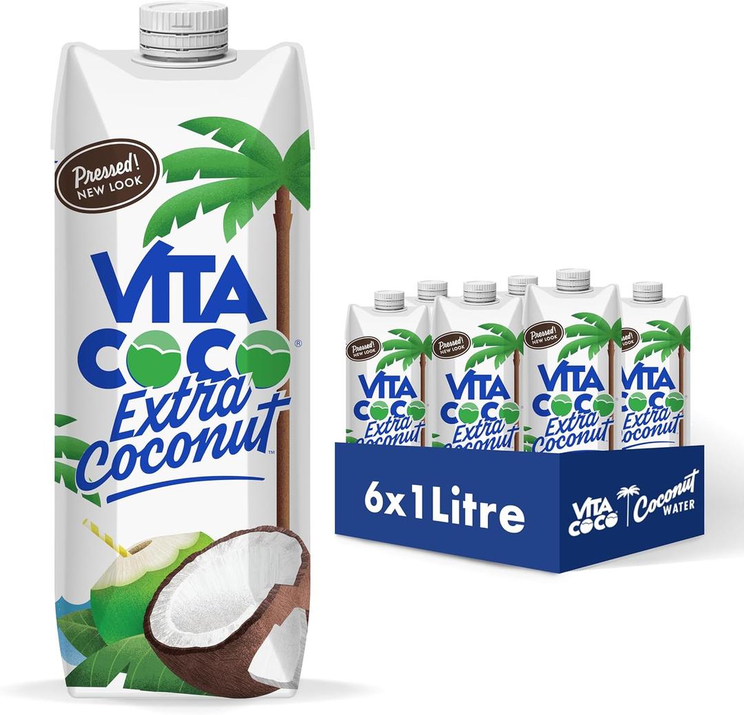 VITA COCO Organic Coconut Water, Pressed| More "Coconutty" Flavor | Natural, Best By 09 AUG 2025