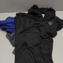 NELEUS Dry Fit Workout Athletic Muscle Tank Top Running Shirts with Hoods (Small, Black/Grey/Blue,3 Pack)