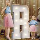 4FT Marquee Light Up Letters R,Party Decoration Large Marquee Light Up Letters with Weighted Water Bag,Pre-cut Foam Board Set Can Be Used for Birthdays,Weddings,Baby Anniversaries