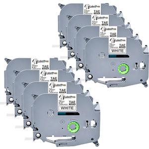 TZE-231 Compatible Label Tape Replacement for Brother TZe-231 TZ-231, Black on White, Compatible for P Touch PT-D200 PT-D210 PTH100 PT-D400, 0.47" x 26.2'(12mm x 8m), 6 Packs