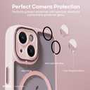 miak for iPhone 15 Plus Case, Strong Magnetic Compatible with MagSafe, Camera Lens Full Cover Case, Pink