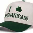 St Patricks Day Hat Green Trucker Hat Funny Irish Shamrock Hats Lucky Clover St. Pattys Hat Saint Patrick Accessories