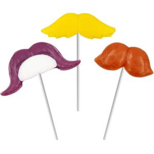 Fruidles Party Fun Mustache Lollipops 12 Pack Mixed Fruit Flavor Party Suckers Perfect Mustache Party Favors For Your Mustache Party