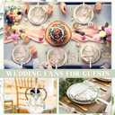 Roowest 50 Pcs Wedding Hand Fans for Guest Plastic Transparent Leaf Handheld Wedding Fans Bulk with Ribbon Thank You for Celebrating with Us Greenery Hand Fan with Handle for Baby Shower Bridal Shower