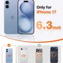 TORRAS Magnetic Slim Fit for iPhone 17 Case, Ultra-Thin Compatible with MagSafe, Stronger Magnetic + Thinner, Lightweight Matte Anti-Scratch Hard PC Cover Phone Case for iPhone 17, Clear
