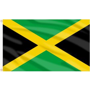 AhfuLife Jamaica Flag Jamaican Flag 3x5 Ft, Large Jamaica National Flags for Outside - Double Side with Brass Eyelets for Jamaican Party Decorations, Bar Garden Street Decoration Indoor Outdoor