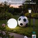 Shumi 8-inch Solar Globe Lights Outdoor Waterproof, LED Solar Ball Light Outdoor 16 RGB Colors 4 Modes with Remote Control, Solar Shpere Lamp Orb Light for Outside Garden Yard Bar Party Pool
