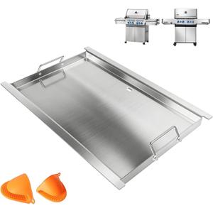 Full Size Griddle Insert for Napoleon Prestige PRO 500, Built-in Prestige 500, P500RBPSS, BIP500RBNSS-3, P500RSIBNK-3, P500, P500N Grills Accessories, Stainless Steel Griddle Plate, 26.3''L X 17.7''W