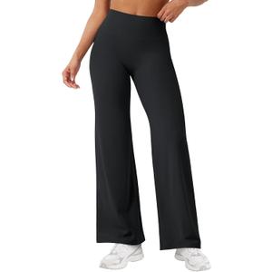 YEOREO Workout Leggings Womens No Front Seam Straight Leggings 29" High Waist Buttery Eddiy Gym Yoga Pants (Black, S)