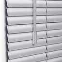 LazBlinds Custom Size No Tools-No Drill 1" Aluminum Mini Blinds, Cordless Blinds for Windows, Light Filtering Horizontal Window Blinds, Silver Grey