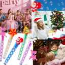 2 x 24 Packs Bulk Mini Christmas Cartoon Shape Bubble Wands, Boys and Girls Holiday Party Favors Student Gifts Christmas Party Supply