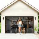 Magnetic Garage Door Screen 11x9ft for 1 Car, Hands Free Net Curtains, Retractable Fiberglass Doors Cover Closure for Garage Carport Patio Balcony Porch Gazebo Backyard Greenhouse RV (Black, 11x9ft)