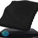 Gel Seat Cushion for Long Sitting Pressure Relief (Super Large & Thick) - Non-Slip Gel Chair Cushions for Back,Sciatica,Tailbone Pain Relief - Seat Cushion for Office Desk Chair,Car Seat,Wheelchair (Super Large - 19  18  1.65 inches, Black)