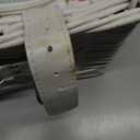 Picnic Basket Set for 4 with Waterproof Blanket Mat Insulation Bag Wicker Pink White Floral Classic Fresh Gift for Christmas Thanksgiving Wedding Birthday Camp Outdoor Beach Travel