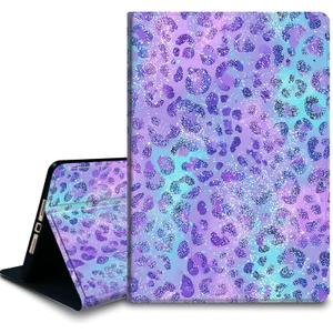 Bxgolkgd Tablet Case for Samsung Galaxy Tab S11 11 Inch 2025 Model (SM-X730/X736B),Shockproof Stand Cover with Heat Dissipation,Auto Wake/Sleep Function,Purple Leopard Glitter