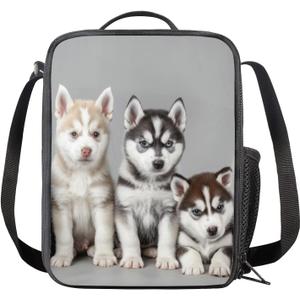 Cute Husky Puppy Lunch Bag Box Tote Insulated Washable School Cooler Bag (color4)