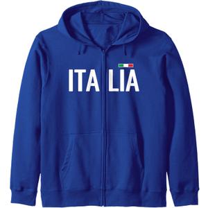Italy Italian Italia Zip Hoodie S