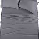 Utopia Bedding Full Sheet Set – 3 Piece Bed Sheets for Full Size Bed, Soft and Breathable Microfiber, Includes 1 Flat Sheet and 2 Pillowcases (Grey)