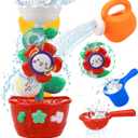 Girl Bath Toys for Kids 1-3 Bathtub Toys for Toddlers Water Tub Toys for Babies 1 2 3 Year Old Girls Boys Gifts with 1 Mini Sprinkler 2 Toys Cups Gifts Ideal with Color Box