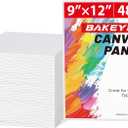 Canvas Boards for Painting 48 Pack 9x12 Inch Painting Canvas Panels, 100% Cotton White Blank Canvas Boards for Painting, Art Supplies Paint for Acrylics Oil Watercolor Tempera Paints, 9"x12" - 48pcs