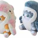 8'' Cute Shark Cat Plush Toy Fried Shrimp Cat Stuffed Animal Plushies Doll,Soft Stuffed Shark Kitten Pillow Christmas Birthday Gifts for Kids Boys Girls (Grey Blue+Dazzling Gold)