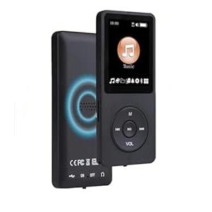 128GB MP3 Player with Bluetooth - with Built-in HD Speaker, Voice Recorder, HiFi Sound, E-Book - Portable Music Player for Kids (Included Earphones)