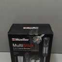 Mueller Multistick 800W 4-in-1 Immersion Blender Handheld, 12 Speed Hand Mixer - Turbo Boost, Heaviest Duty Copper Motor, Titanium Blades Hand Blender, Milk Frother Wand, Whisk, Beaker, Chopper, Grey (Grey)