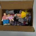 ONEST 20 Pieces Wooden Dollhouse Family Set Mini People Figures Dog Cat Sets Dollhouse Dolls Wooden Doll Family Pretend Play Figures Accessories for Pretend Doll House Toy