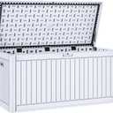 YITAHOME 260 Gallon Double-Wall Deck Box with Divider & Side Handles, Outdoor Large Storage for Patio Furniture Cushions, Garden Pool Accessories, Water Resistant & Lockable