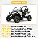 KUAFU 2-in-1 Flip Windshield Compatible with 2013-2018 Can-Am Maverick/ Maverick Max/ Maverick Turbo Max Fold Down Open Closed Windscreen