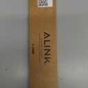 ALINK Reusable Glass Boba Straws, 14mm Extra Wide Clear Straws for Smoothies, Bubble Tea, Pack of 2 with Carrying Case and Cleaning Brush