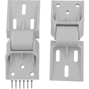 Durable Freezer Plastic Hinges 2 Pcs Universal 3 Holes Folding Hinge 95-110 Degrees Chest Freezer Hinges Small Hinge with Screws Replacement Fridge Refrigerator Repair Parts - Grey