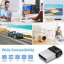 RAOYI 32GB USB Flash Drive, USB 2.0 Mini Fit Memory Stick Ultra Slim Thumb Drive Jump Drive Zip Drive Pen Drive with Lanyard-Black