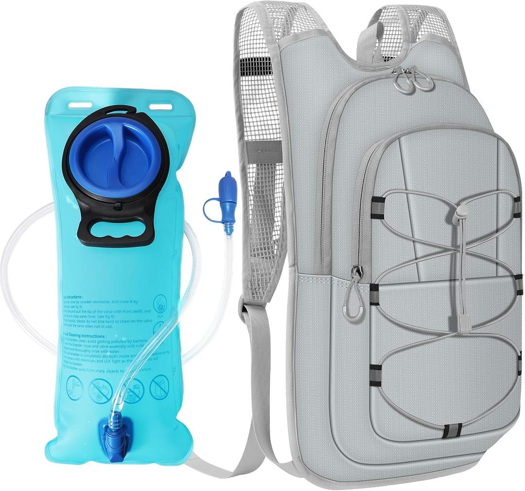 MIYCOO Hydration Backpack - Lightweight Water Backpack with 2L Water Bladder Bag, Running Hydration Vest Backpack for Men Women, Hydration Pack for Hiking, Cycling, Climbing